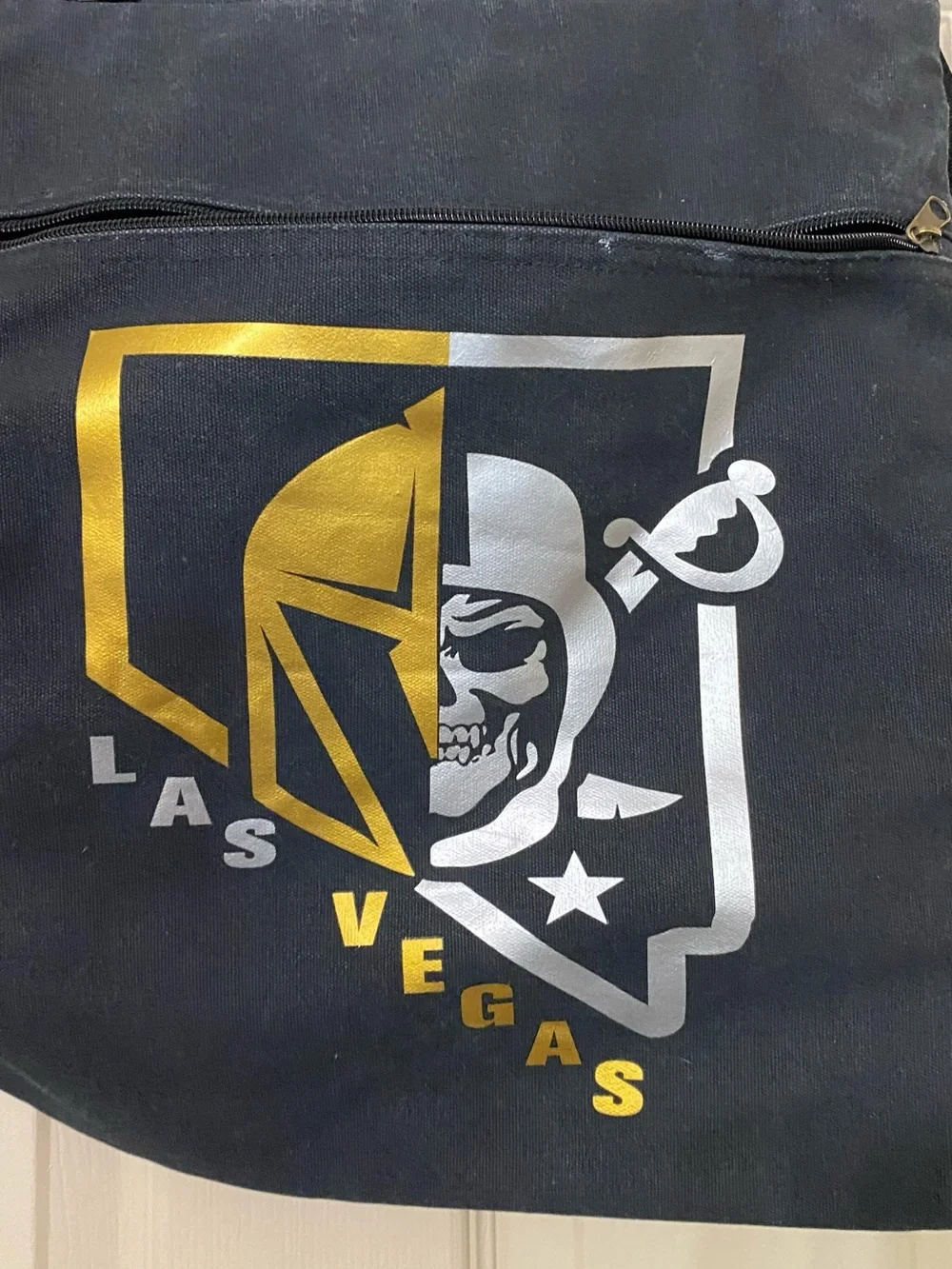 Las Vegas Themed Black Crossbody Sling Bag